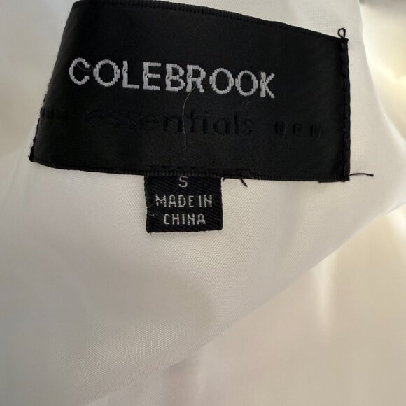 Colebrook navy blue and off white striped zip up puffer vest with pockets S - Picture 9 of 11